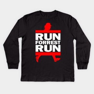 Running Man 90's Movie Music Hip hop Logo Parody Kids Long Sleeve T-Shirt